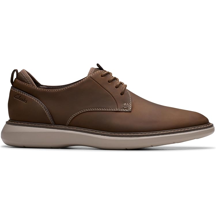 Clarks Mens Brantin Plain Oxford - Tamaño 8.5 - Color Navy Leather