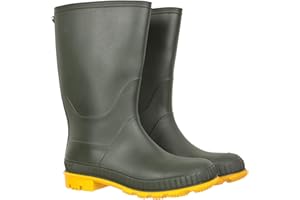 Mountain Warehouse Plain Kids Wellies - Waterproof, Soft Jersey Lined Wellington Boots, Gripped Sole, Boys & Girls - Spring Summer, Rain, School, Outdoors