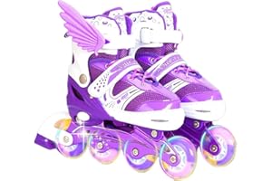 ARTOCT Children's Inline Skates,Adjustable Inline Roller Skates with Illuminating Light Up Wheels Outdoor and Indoor Roller Skates for Kids Boys Girls