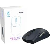 MSI GG FORGE GM340 W NAVY GAMING MOUSE MAX 12000 DPI 57GR KABLOSUZ OPTIK SENSOR OYUNCU FARESI