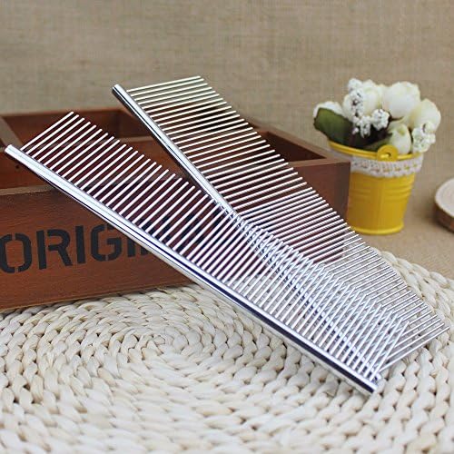 Stainless steel vertical color pet hair grooming Combs pet brush
