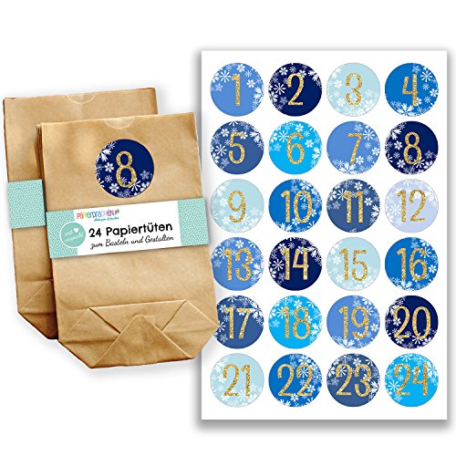 Adventskalender Miniset 26 - Aufkleber und Tüten