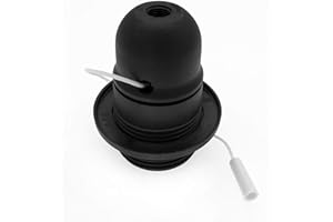 TWDRTDD Portalampada a catena con filettatura E27, E26 E27 vintage Edison a vite in plastica, set di montaggio (nero)