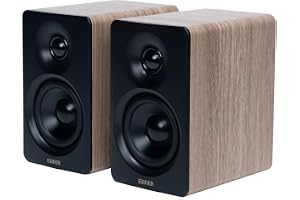 Edifier M60 2.0 Bibliotekshögtalare, Bluetooth 5.3, 66W RMS, Hi-Res Ljud, LDAC, 3" Bas & 1" Diskant, USB-C & AUX-ingångar, Känslig Touchpanel, PC-högtalare, Trä