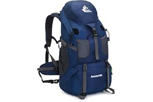 Bseash 50L Mochila de senderismo ligera y resistente al agua, mochila de deporte al aire libre, bolsa de viaje para escalar, acampar, viajar
