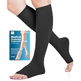 Compression Socks Women and Hmbre, 20-30 mmHg Class 2, Size S-4XL, Open Toe Compression Socks for Doctors, Circulation, Varic