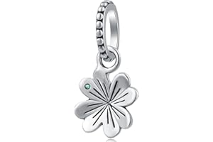 CRISNATA Dangle pendentif 925 Sterling Silver Italian corner, drapeau de Porto Rico, survivant cancer ruban, sorcière d'Halloween, chien griffe impression perles, bracelet européen approprié