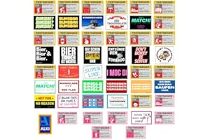 ‎STICKYMEMES030 Malle Sticker Set 50 Stück – Lustige Mallorca & Party Aufkleber – Sauf Sticker, Festival Accessoires, Oktoberfest & JGA – jedes Motiv 1 mal