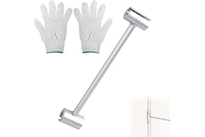 LASUROA Llave Ajuste Espacios Bisagras, 14-18mm Herramienta Ajuste Bisagras Puerta Acero con Guantes Hilo Algodón