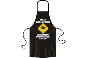 RAHMENLOS Fartuch do Grillowania Czarny/Żółty 28,6 x 18,4 x 1,2 cm