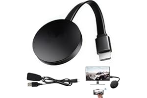 SYNKRIS Adaptador Dongle inalámbrico 4K para TV Wireless Display Adapter WiFi Pantalla Miracast 2.4GHz Soporte Transmisor transmisión de TV Plug Play para Android iOS Windows Mac Airplay DLNA Proyector