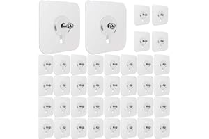 NSWAYY 30 Stück Klebe Schrauben Klebehaken Transparente Selbstklebende Hängenägel Haken Magische Wandbefestigung wasserdichte Schraube für Badezimmer Küche Schlafzimmer Bis zu 10 kg Belastung (8/10 mm)