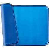 Amazon Basics - Wasserabweisende Napfunterlage aus Silikon, Unterlage für Haustierfutter, 47 x 29 cm, Blau, Einzelbett