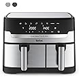 TEFAL Airfryer & Grill |Dual Easy Fry & Grill | 8.3 L | Dual Drawers | 8 Pre-Set Cooking Programs | Dishwasher-Safe Parts | Dedicated App | EY905D40