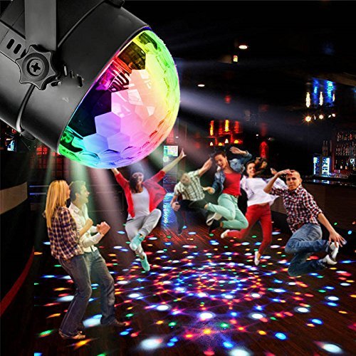 NIUBIER Discokugel Partylicht Discolicht led Disco Lichteffekte mit Fernbedienung-7 Farbe RGB Dj Licht Beleuchtung mit 3W, Musik-Modus und Auto-Modus DJ Party Licht Discokugel Bühnenbeleuchtung Led für Disco, Bar, Geburtstag party, Heimparty,Halloween, Hochzeit,Kinder Party, Tanzfläche und vieles mehr - 6