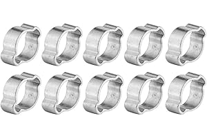 WALFRONT 10 Pcs Colliers de Serrage Tuyau Serrage Ajustable en Acier Inoxydable Collier Serrage Métallique Collier Durite (15-18MM)