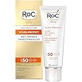 RoC Soleil-Protect Anti-Wrinkle Smoothing Fluid SPF50+ | Moisturiser with Hyaluronic Acid, Sun Cream for Face | 50 ml