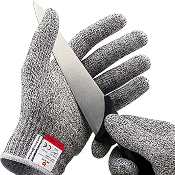 NoCry Cut Resistant Gloves Offer Safe and Secure Hand Protection, Comfortable Grip High Performance Gloves, Our Personal Protective Equipment Gloves Are Ideal for Food Preparation, Lab, Safety and Work Environments, Size Small-Medium. Free Ebook Included.