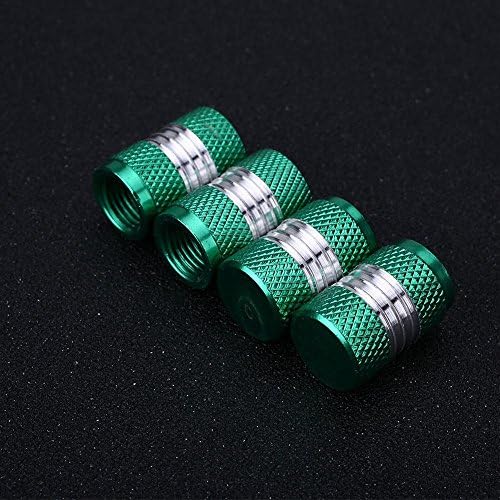 ARH Auto Accessories Barrel Dust Caps | Set Of 4 | Fits Onto Car, Bike Or Motorbike Valves. (Green)