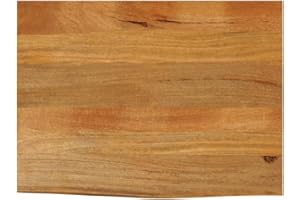 Myheimly Tischplatte, Holzplatte mit Baumkante, Massivholzplatte für Esstisch Couchtisch, Ersatztischplatte, Eiche,massives Mangoholz,70 x 60 x 2.5 cm
