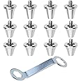 SG Store 12Pcs Football Shoe Studs Replacement Compatible with Nike Compatible with Puma Compatible with New Balance Aluminium Alloy Football Studs Set A