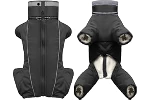 JULY'S SONG Kurtka dla psa, płaszcz dla psa, wodoodporna, z podszewką polarową, ciepła kurtka zimowa, odzież dla psów, na zimę, jesień