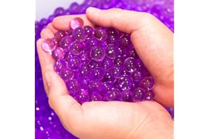 Risai Bolas Gel de Agua, Perlas Bolitas de Agua No Tóxicas Crecen en Agua, Water Beads para Jarrones Decoración Plantas Flores, 500pcs, Purple 10g