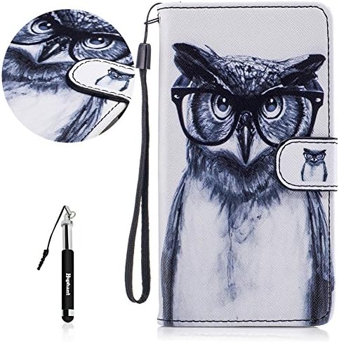 Case for Samsung Galaxy S5,Phone Case for Samsung S5,Huphant Premium Leather Wallet Case Cover Magnetic Closure Book Style Flip Case Cute Animal Pattern Design Panda Dog Lion Flower Cat Monkey Owl Forest Corji Ultra Slim Heavy Duty Shockproof With ID Card Slots Holder Money Pouch Silicone TPU Inner Protective Bumper Wrist Strip Protective Stand Case Leather Case for Samsung Galaxy S5 + 1 Black Retractable Dust Plug Stylus Pen-Owl