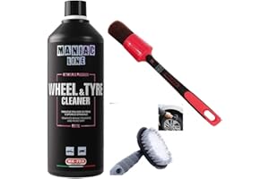 HITOPSELLER Mafra Ma Fra Maniac Car Detailing Line, Wheel & Tyre Cleaner + Pennello RED 30 mm + Spazzola pulizia pneumatici