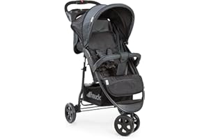 hauck Poussette Compacte 3 Roues Citi Neo II, dès Naissance jusqu'à 22 kg, Pliable à 1 Main, Inclinable, Légère 7,3 kg, Porte-Gobelet, Grand Panier 3 kg, Noir