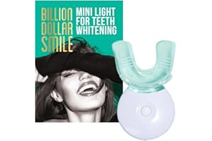 Billion Dollar Smile Teeth Whitening Light 5 LEDs with Mouth Guard - Professional LED Teeth Whitening Kit to Use with Teeth Whitening Gel - LED Teeth Whitening Battery Operated Light