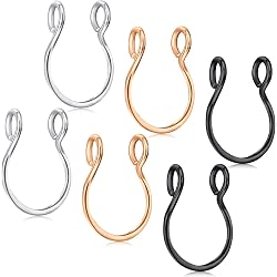 Kit De 15 Anneaux De Nez Magnétiques DALAETUS - Piercings Faux En Acier Inoxydable Pour Septum - Styles Variés (Argent, Or, Noir) - Pour Hommes Et Femmes