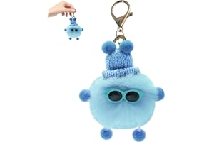 SPERMUOY Schulkind 2024 - Cadeau ange gardien - Carte porte-bonheur pour la rentrée des classes - Avec porte-clés de rentrée des classes - Porte-bonheur - Sac d'école - Sac à sucre - Bleu