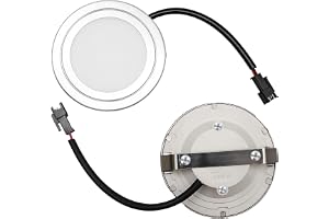 LED-lampa för köksfläkt 12 V 2 st infällbara LED-strålkastare | Huvbelysningsmodul Ø 6,8 cm, 1,5 W, 6 500K - 2 stift anti-inverteringskontakt, kabel 12,5 cm, kallt vitt ljus