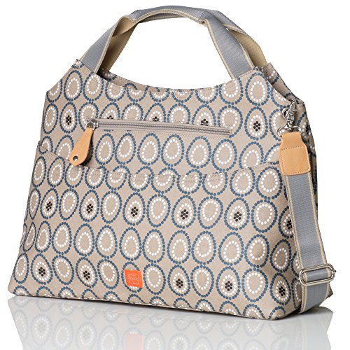 PacaPod Napier Fossil Designer Baby Changing Bag - Luxury Neutral Pattern 3 in 1 Organising System