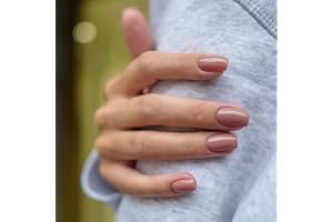 TMUT 24pcs Square False Nails Short Stick on Nails Nude Pink Press on Nails Removable Glue-on Nails Fake Nails Women Girls Nail Art Accessories