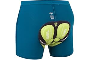 JEPOZRA - Pantalón Corto para Ciclismo, para Hombre, Acolchado, elástico, Transpirable, Ropa Interior, MTB