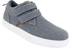 Pegasus Men's Wide Fit Touch Fasten Canvas Shoes, Adjustable & Comfortable Everyday Footwear with Cushioned Ankle Collar