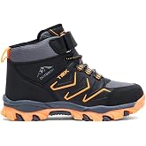 Tonny Black Unisex &Ccedil;ocuk Rahat Kalıp Cırt Cırtlı ve Bağcıklı Kalın Kaymaz Tabanlı Kışlık Outdoor Bot