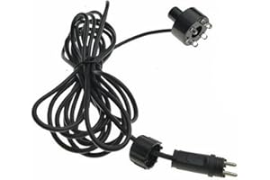 budiniao RGB 6 LED Lights AC12V Waterproof Aquarium Light Waterfall Decoration Night-Lights Garden Lamp Swimming Pool Fountains(3m/9.84ft Cable) (Warm White)