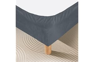 DUJUIKE Bed Frame Cover, Bed Curtain, Velvet Elastic Fabric, Full Elastic Band, Bed Skirt Alternative, Decorate And Protect Your Bed Frame. Suitable For Bedroom, Hotel(Gray,Queen Bed Width:150cm)