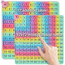 Pop On It 2 en 1 MINRAUM Poppit XXL Fidget It Toys 100 chiffres Push Bubble Pop Jouet anti-stress Sensory Toy Rainbow Multiplication Planche de multiplication Jouet éducatif pour enfants Éducation