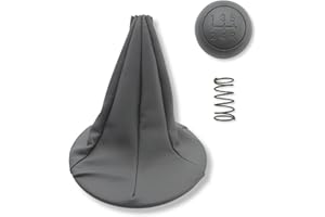 1neiSmartech 5-biegowa gałka dźwigni zmiany biegów ze sprężyną, kaskiem i okuciem, kompatybilna z Fiat Panda 169 2° serii (2003-2012), Fiat 500/500C 2° Series (2007-2013)