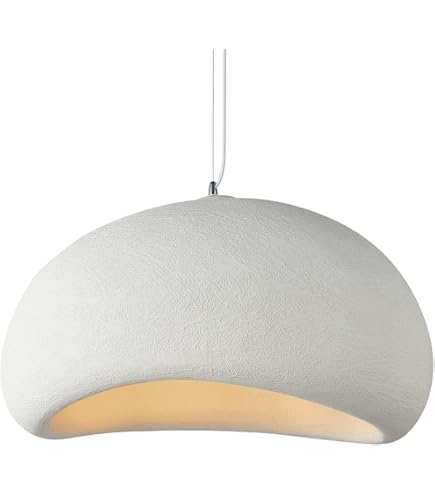 Lampada A Sospensione TEKHOME B16 – Paralume In Schiuma Bianco Opaco, E27, 40 Cm Per Cucina E Soggiorno