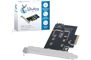 Donkey pc Scheda Expassion PCIe Adattatore 2 x NVME SSD a PCI-e 3.0 X4. Scheda convertitore da PCIe interna a unità disco ottico NVME. Adattatore M.2 PCIe da SSD a PCIe 3.0 x4.