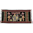 NAVYA HENDICRAFT mashani meldi Ma Printed Computer Design Aari Bharat sequence Shawl,bhediyo(Black)