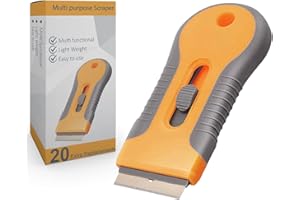 CLEANSTRO Multi-Surface Cleaning Tool Non Scratch with 20 Extra Replacements- Ideal for Ceramic Hob, Oven, Glass Top Stoves, Tiles,Glass Window Door, Floor- Cooker Induction Cooktop, Paint, Sticker Remover