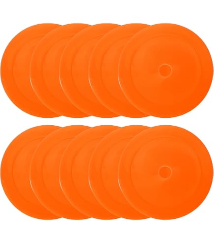 PATIKIL Coni Piatti Da Allenamento 10 Pezzi - Diametro 15,5 Cm, Colorati, In TPR Antiscivolo Per Calcio, Basket, Agilità - 5