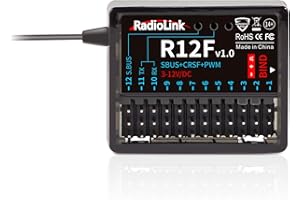 ATA HOBBY Radiolink R12F Récepteur RC 12 canaux 4 km Contrôle longue portée Tension Télémétrie Récepteur RC pour drone RC Avion, Jet, Voiture Fonctionne pour Émetteur Radiolink T12D/T16D/T8S/T8FB/RC8X/RC6GS