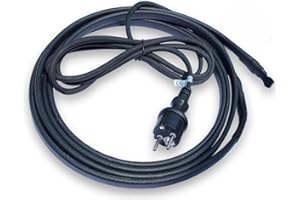 Calorique SLL – Cable Calefactor autorregulable 30 W/m – 6 m – protección contra heladas en canalones y Exteriores, Sistema de calefacción para tuberías, módulos fotovoltaicos sin Nieve y sin Hielo
